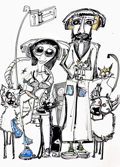 Postal 05 — A Boa Companhia, desenho de Marcelo Zuffo